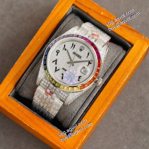 男性用腕時計 ダイヤ付き時計ケース  3色可選 ロレックスコピー 2021秋冬 ロレックス ROLEX カレンダー機能付き クロノメーター搭載 コーティングガラス