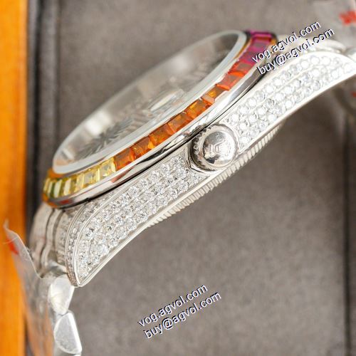 男性用腕時計 ダイヤ付き時計ケース  3色可選 ロレックスコピー 2021秋冬 ロレックス ROLEX カレンダー機能付き クロノメーター搭載 コーティングガラス