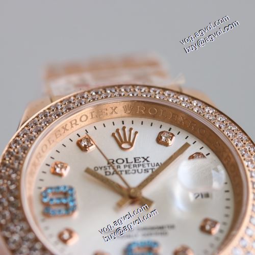 限定セール 2021秋冬 ロレックス ROLEX レザー 摩擦に強い鉱物質鏡面 ダイヤベゼル 女性用腕時計 存在感のある 機械式（自動巻き）ムーブメント ロレックスコピー