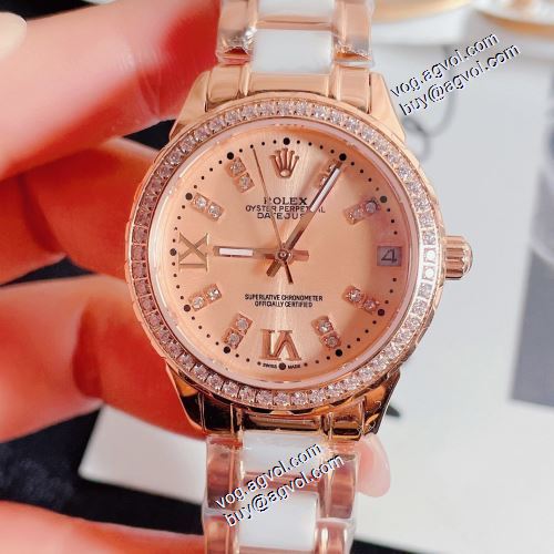 超目玉 コーティングガラス ロレックスコピー 2021秋冬 ロレックス ROLEX 女性用腕時計 5色可選  機械式（自動巻き）ムーブメント ダイヤベゼル 限定セール