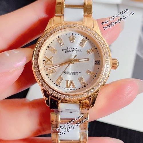 超目玉 コーティングガラス ロレックスコピー 2021秋冬 ロレックス ROLEX 女性用腕時計 5色可選  機械式（自動巻き）ムーブメント ダイヤベゼル 限定セール