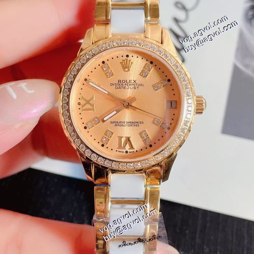 超目玉 コーティングガラス ロレックスコピー 2021秋冬 ロレックス ROLEX 女性用腕時計 5色可選  機械式（自動巻き）ムーブメント ダイヤベゼル 限定セール