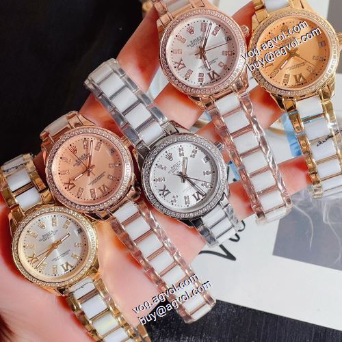 超目玉 コーティングガラス ロレックスコピー 2021秋冬 ロレックス ROLEX 女性用腕時計 5色可選  機械式（自動巻き）ムーブメント ダイヤベゼル 限定セール