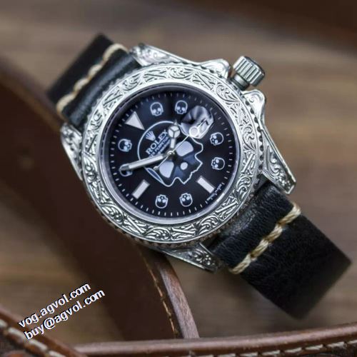 ロレックススーパーコピー 着心地抜群 2021秋冬 ロレックス ROLEX レザー コーティングガラス 日付表示
