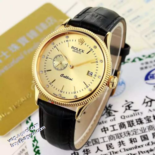 腕時計 多色選択可 2021秋冬 ロレックス ROLEX レザー ベルト ロレックスコピーブランド 海外セレブ愛用 カレンダー機能付き