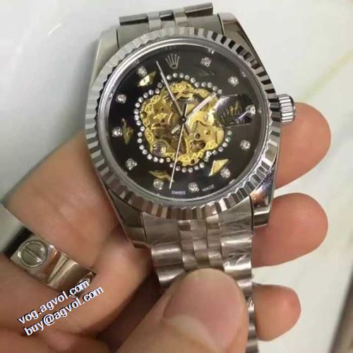 ミネラルガラス ロレックスブランド コピー 多色選択 魅力ファッション 2021秋冬 ロレックス ROLEX 腕時計 透かし彫りムーブメント
