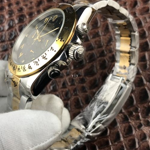 ミネラルガラス 6針クロノグラフ ROLEXコピーブランド 2021秋冬 ロレックス ROLEX メッキ18K金 4色可選 全自动机械机芯 ファッション 人気