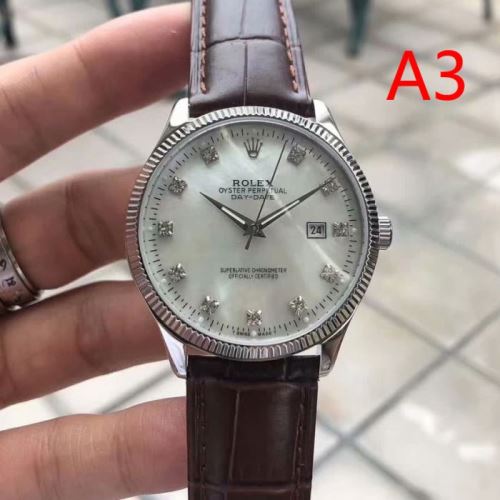进口西铁城机械 日付表示 高級感ある 2021秋冬 ロレックス ROLEX 牛革布地ベルト 摩擦に強い鉱物質鏡面 ROLEXコピー 6色可選