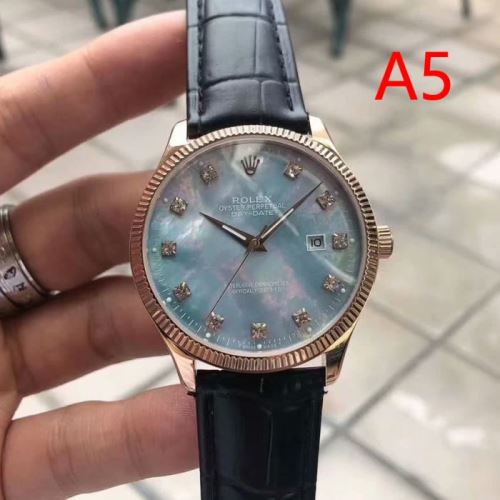 进口西铁城机械 日付表示 高級感ある 2021秋冬 ロレックス ROLEX 牛革布地ベルト 摩擦に強い鉱物質鏡面 ROLEXコピー 6色可選