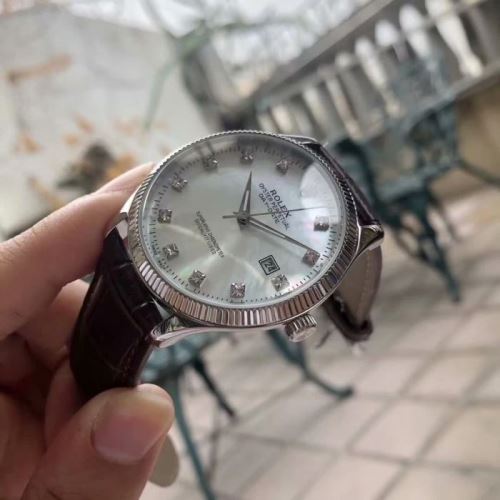 进口西铁城机械 日付表示 高級感ある 2021秋冬 ロレックス ROLEX 牛革布地ベルト 摩擦に強い鉱物質鏡面 ROLEXコピー 6色可選