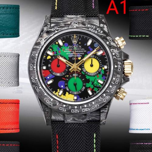牛革布地ベルト 2021秋冬 ロレックス ROLEX 9色可選 サファイヤクリスタル風防 6針クロノグラフ 風合いが出る ROLEXコピー ブランド