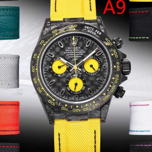 牛革布地ベルト 2021秋冬 ロレックス ROLEX 9色可選 サファイヤクリスタル風防 6針クロノグラフ 風合いが出る ROLEXコピー ブランド