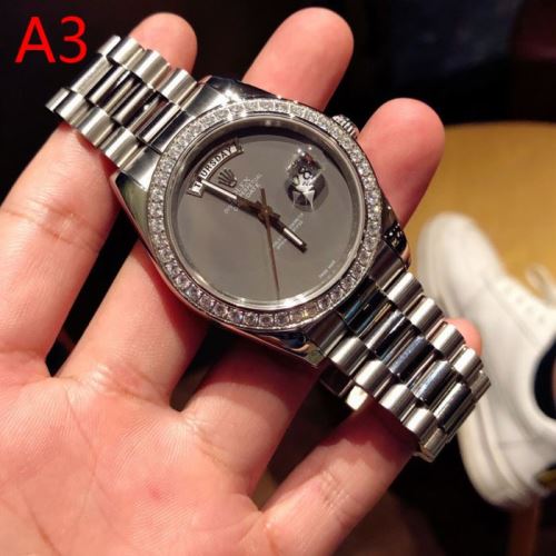 メッキ18K金 カレンダー機能付き 豊富なサイズ ROLEXスーパーコピー 2021秋冬 ロレックス ROLEX サファイヤクリスタル風防 3色可選