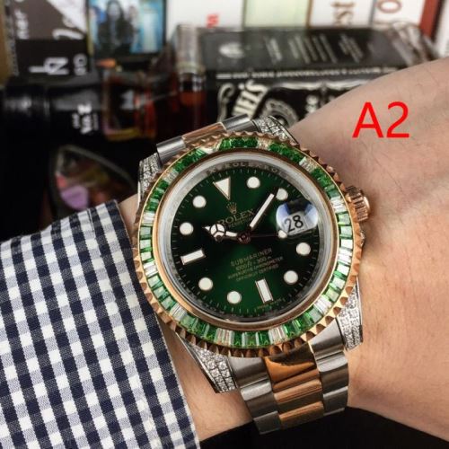 コーティング高密度鏡面 ダイヤ付き時計ケース カレンダー機能付き ROLEXブランドコピー 2021秋冬 ロレックス ROLEX 进口西铁城机械 3色可選