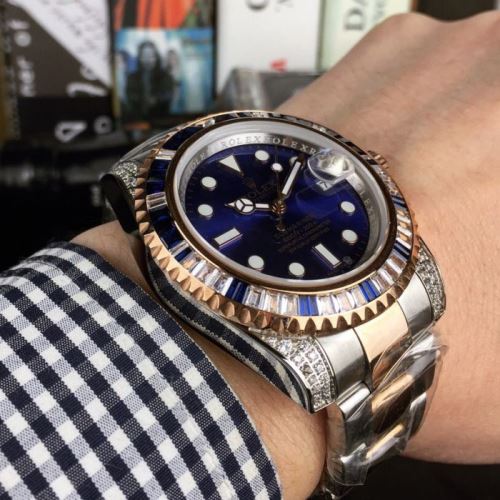 コーティング高密度鏡面 ダイヤ付き時計ケース カレンダー機能付き ROLEXブランドコピー 2021秋冬 ロレックス ROLEX 进口西铁城机械 3色可選