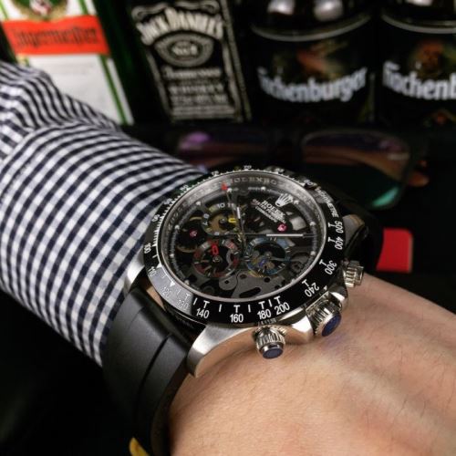 シリカゲル ベルト 5色可選 派手 ：比较华丽的 ロレックスブランド コピー 2021秋冬 ロレックス ROLEX 透かし彫りムーブメント 上級水晶ガラス 夜光効果 限定セール