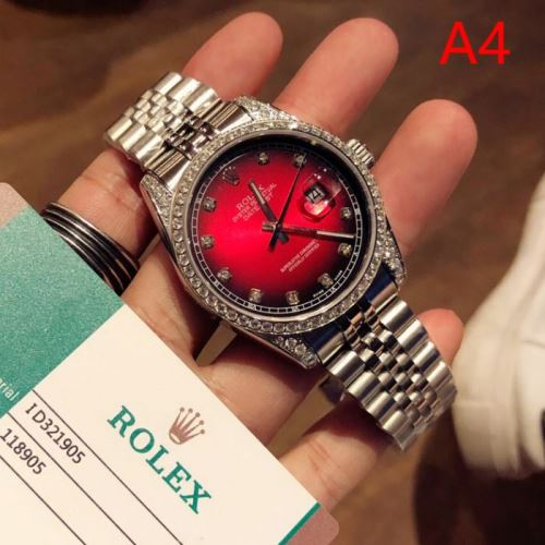 2021秋冬 ロレックス ROLEX 4色可選 ステンレス ダイヤ付き時計ケース カレンダー機能付き 希少価値大！ロレックススーパーコピー