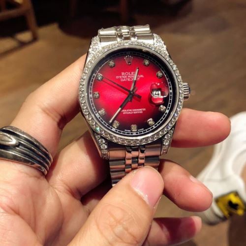 2021秋冬 ロレックス ROLEX 4色可選 ステンレス ダイヤ付き時計ケース カレンダー機能付き 希少価値大！ロレックススーパーコピー