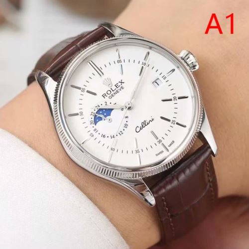 カレンダー機能付き 生活防水 人気新品★超特価★ 2021秋冬 ロレックス ROLEX 4色可選 牛革布地ベルト コーティングガラス ロレックス偽物ブランド