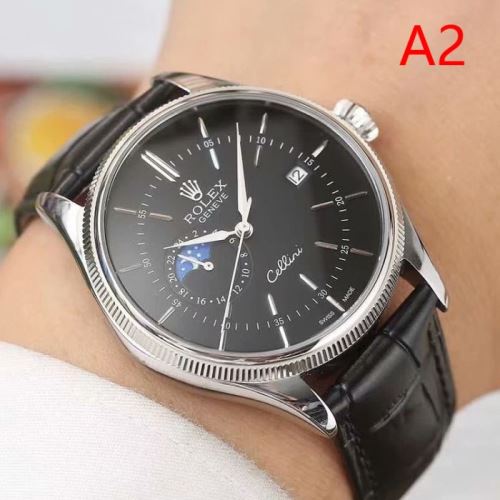 カレンダー機能付き 生活防水 人気新品★超特価★ 2021秋冬 ロレックス ROLEX 4色可選 牛革布地ベルト コーティングガラス ロレックス偽物ブランド