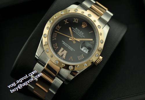 ファション性の高い ロレックス ROLEX 自動巻き ムーブメント カレンダー機能付き 2021 ロレックスコピーブランド 恋人腕時計 ダイヤベゼル ステンレス 黒文字盤  ダイヤ付き時計ケース