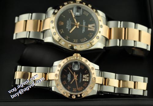 ファション性の高い ロレックス ROLEX 自動巻き ムーブメント カレンダー機能付き 2021 ロレックスコピーブランド 恋人腕時計 ダイヤベゼル ステンレス 黒文字盤  ダイヤ付き時計ケース