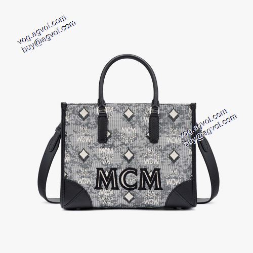 エムシーエム コピー MCM 人気販売中 2021秋冬 トートバッグ ヴィンテージ モノグラム ジャカード 手持ち&ショルダー掛け Sサイズ25x19cm  3色可選 エムシーエム トートバッグコピー
