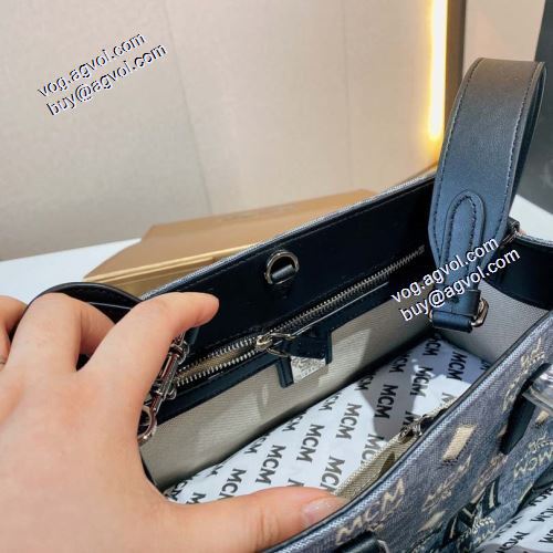 エムシーエム コピー MCM 人気販売中 2021秋冬 トートバッグ ヴィンテージ モノグラム ジャカード 手持ち&ショルダー掛け Sサイズ25x19cm  3色可選 エムシーエム トートバッグコピー