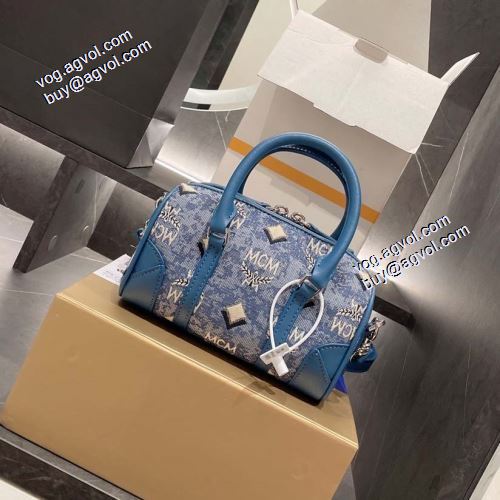 2021秋冬 個性的 エムシーエム コピー MCM ボストンバッグ Sサイズ 手持ち&ショルダー掛け ハンドバッグ 3色可選 エムシーエム ボストンバッグコピー