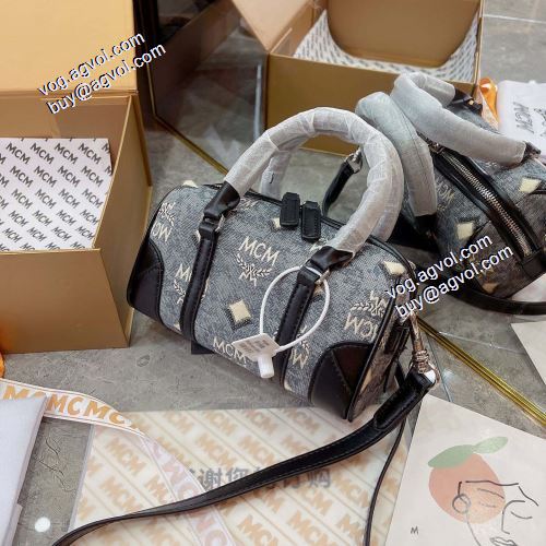 2021秋冬 個性的 エムシーエム コピー MCM ボストンバッグ Sサイズ 手持ち&ショルダー掛け ハンドバッグ 3色可選 エムシーエム ボストンバッグコピー