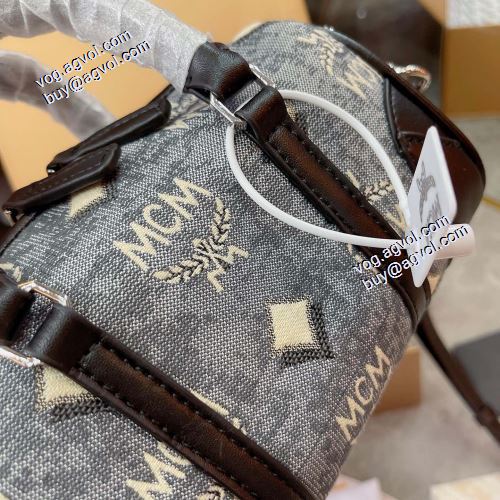 2021秋冬 個性的 エムシーエム コピー MCM ボストンバッグ Sサイズ 手持ち&ショルダー掛け ハンドバッグ 3色可選 エムシーエム ボストンバッグコピー