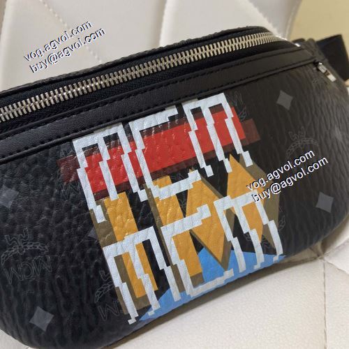 MCM Fursten Visetos Geo ベルトバッグ 高級感を引き立てる 斜め掛けバッグ エムシーエム コピー MCM 2021秋冬 ミディアムサイズのベルトバッグ 14x38x10cm エムシーエム 斜め掛けバッグコピー 利便性に