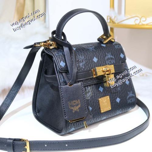 ★安心★追跡付 ショルダーバッグエムシーエム コピー MCM 2021秋冬 ヴィセトス サッチェルバッグ ハンドバッグ 2色可選 通勤 出張 旅行 18.5x9.5x14.5cm