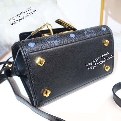 ★安心★追跡付 ショルダーバッグエムシーエム コピー MCM 2021秋冬 ヴィセトス サッチェルバッグ ハンドバッグ 2色可選 通勤 出張 旅行 18.5x9.5x14.5cm