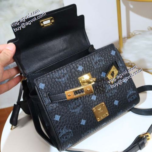 ★安心★追跡付 ショルダーバッグエムシーエム コピー MCM 2021秋冬 ヴィセトス サッチェルバッグ ハンドバッグ 2色可選 通勤 出張 旅行 18.5x9.5x14.5cm