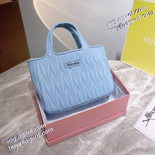 2021秋冬 5色可選 ファスナーポケット付 ミュウミュウ MIUMIU ハンドバッグ ショルダーベルト付 高級感ある ミュウミュウスーパーコピー 