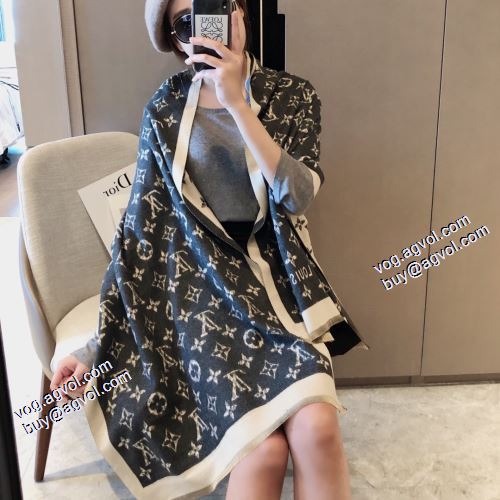 2021秋冬 ルイ ヴィトン LOUIS VUITTON 先行販売 2色可選 ルイ ヴィトンコピー 大判ストール 暖かく