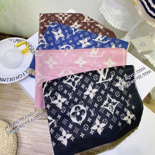 4色可選 マフラー 巻き方自在 2021秋冬 ルイ ヴィトン LOUIS VUITTON 人気新品★超特価★ ルイ ヴィトンスーパーコピー