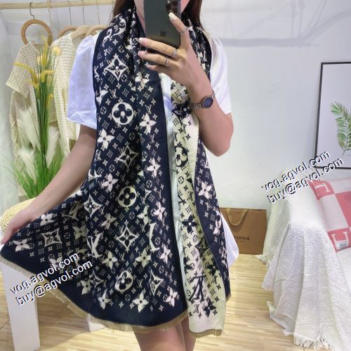 4色可選 マフラー 巻き方自在 2021秋冬 ルイ ヴィトン LOUIS VUITTON 人気新品★超特価★ ルイ ヴィトンスーパーコピー