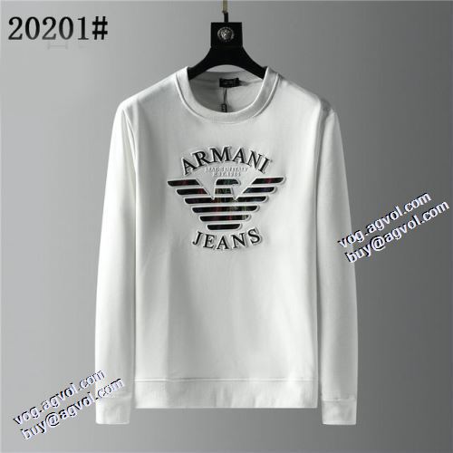 著名人の着用 2021秋冬 アルマーニブランド コピー アルマーニ ARMANI プルオーバーパーカー 3色可選 程よい厚み オシャレロゴパーカー