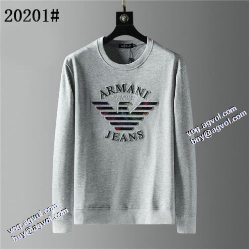 著名人の着用 2021秋冬 アルマーニブランド コピー アルマーニ ARMANI プルオーバーパーカー 3色可選 程よい厚み オシャレロゴパーカー