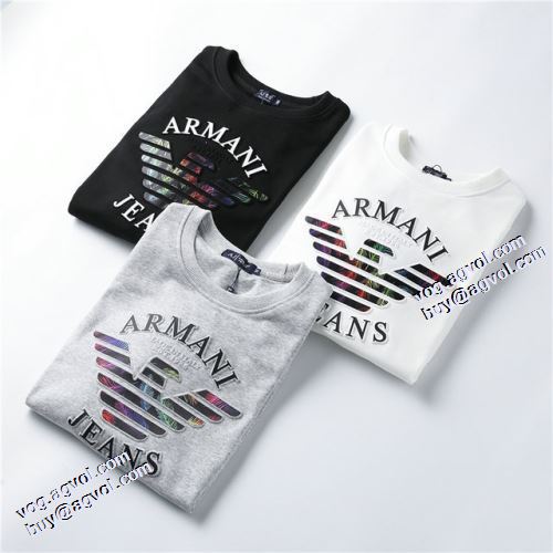 著名人の着用 2021秋冬 アルマーニブランド コピー アルマーニ ARMANI プルオーバーパーカー 3色可選 程よい厚み オシャレロゴパーカー