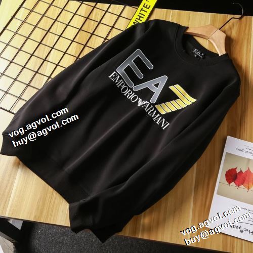 アルマーニブランドコピー 2021秋冬 アルマーニ ARMANI 今一番HOTな新品 プルオーバーパーカー リブ付 スタイリッシュ