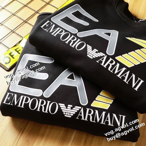 アルマーニブランドコピー 2021秋冬 アルマーニ ARMANI 今一番HOTな新品 プルオーバーパーカー リブ付 スタイリッシュ