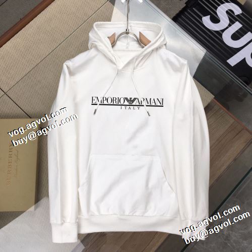 2色可選 パーカー 抜群な楽チン感ある大定番 アルマーニコピー プリントパーカ 2021秋冬 アルマーニ ARMANI 存在感のある