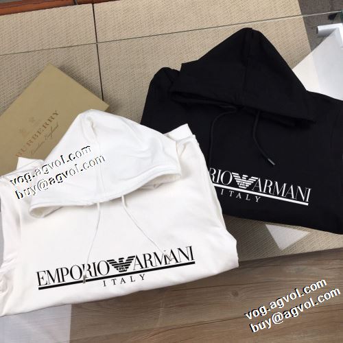 2色可選 パーカー 抜群な楽チン感ある大定番 アルマーニコピー プリントパーカ 2021秋冬 アルマーニ ARMANI 存在感のある
