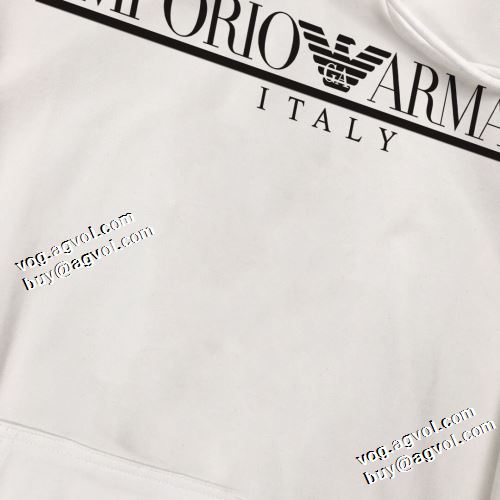 2色可選 パーカー 抜群な楽チン感ある大定番 アルマーニコピー プリントパーカ 2021秋冬 アルマーニ ARMANI 存在感のある