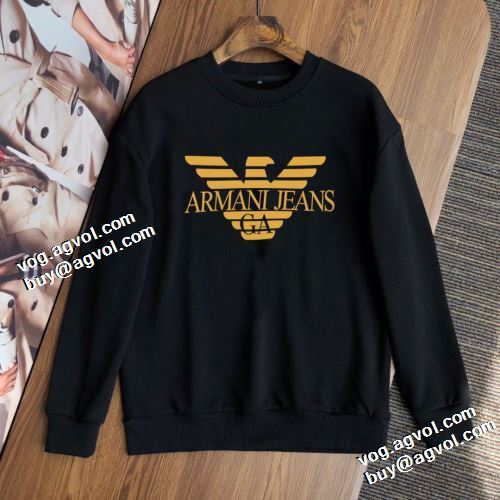 2色可選 もっとも高い人気を誇る 2021秋冬 アルマーニ ARMANI アルマーニブランドコピー プルオーバーパーカー シンプルなデザイン