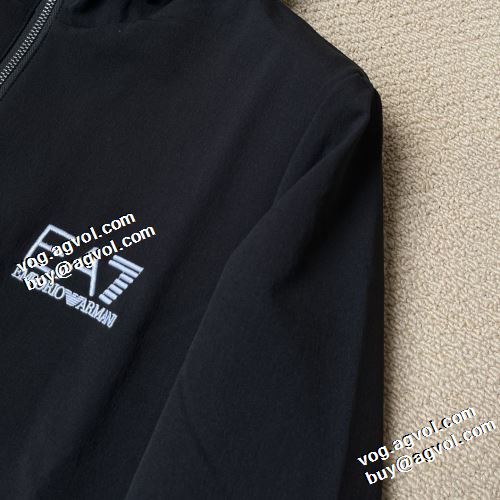2021秋冬 アルマーニ ARMANI ブルゾン 完成度の高い逸品 アルマーニコピーブランド フード付きコート シンプルなデザイン