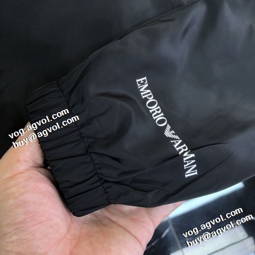 人目を惹くデザイン 首胸ロゴ 2色可選 2021秋冬 アルマーニ ARMANI こだわりのコート ブルゾン アルマーニブランドスーパーコピー